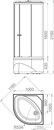 Душевая кабина Domani-Spa Delight Slim 110 High DS01DS110HBT00