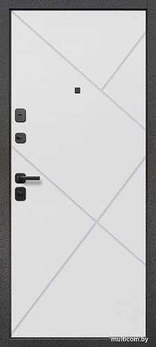 Металлическая дверь Guard 7см Серебро/белый матовый (86x205, левая)