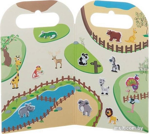 Развивающие наклейки Bondibon Нано-стикер. В зоопарке ВВ1383