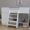 Кровать-чердак Красная звезда Р441 Капризун 2 со шкафом 160x80 (белый)