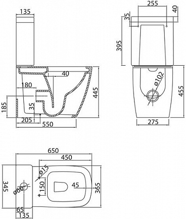 Унитаз BelBagno Alpina BB0159CPR