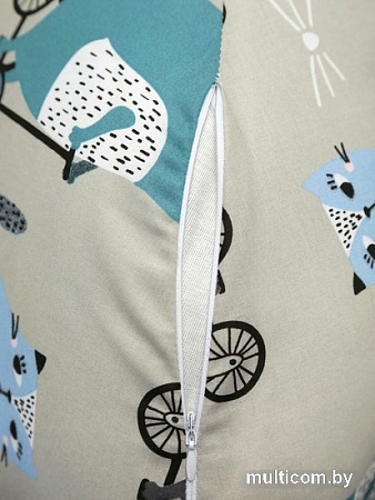 Подушка для беременных Amarobaby Велосипедисты AMARO-40U-Ve (серый/синий)