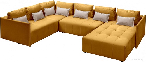 П-образный диван Mio Tesoro Чилетти (Velutto 18/Velutto 58)