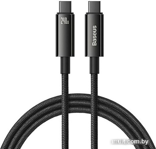 Кабель Baseus Tungsten Gold Fast Charging Data Cable USB Type-C - USB Type-C (1 м, черный)