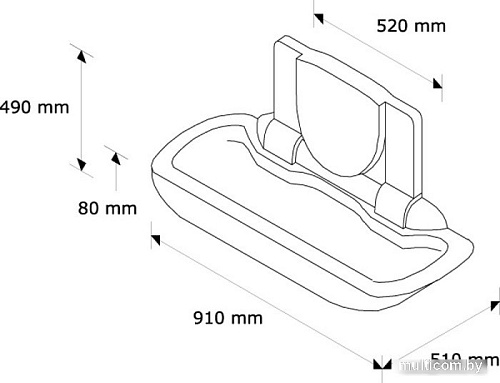 Пеленальный столик Merida Складной настенный BC1