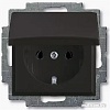 Розетка ABB Basic 55 2018-0-1499 (шато-черный)