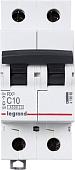 Выключатель автоматический Legrand RX3 2P C 10A 4.5кА 2M 419695