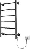Полотенцесушитель ZorG Орион Лесенка 50x80, 80 вт (К-таймер, дуга, справа, черный)