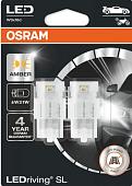 Светодиодная лампа Osram W21W LEDriving Amber 2шт