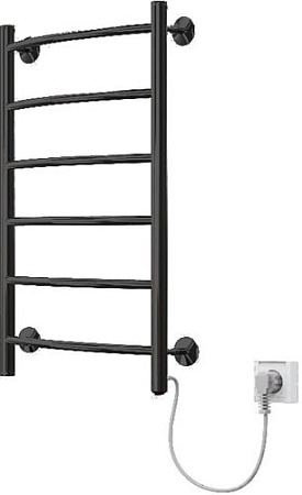 Полотенцесушитель ZorG Орион Лесенка 50x80, 80 вт (К-таймер, дуга, справа, черный)