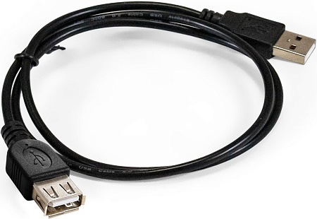 Удлинитель ExeGate EX-CC-USB2-AMAF-0.5 USB Type-A - USB Type-A (0.5 м, черный)