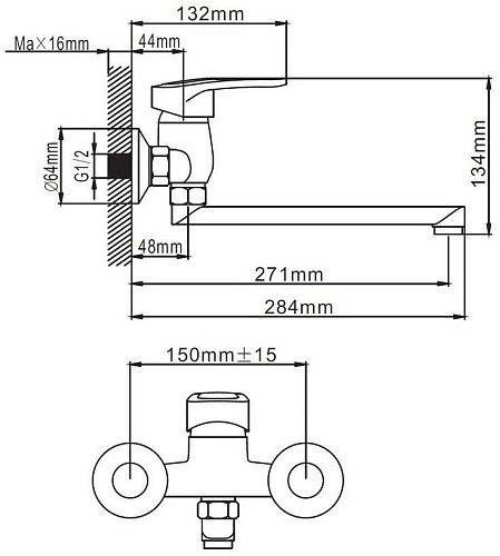 Смеситель Эверест B46-025