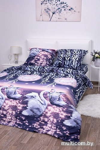 Постельное белье Миланика Романтика 1.5сп (поплин)