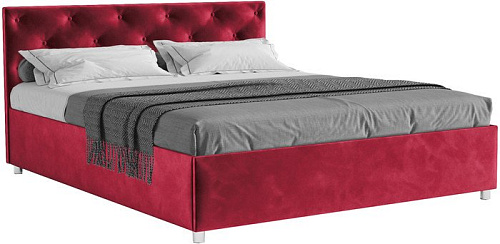 Кровать Мебель-АРС Классик 140 (бархат красный Star Velvet 3 Dark Red)