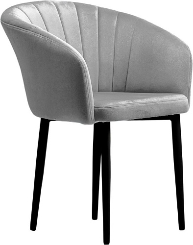 Стул с подлокотниками Памир Версаль F80 Поворотный (серый минт/черная опора)