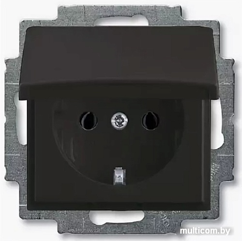 Розетка ABB Basic 55 2018-0-1499 (шато-черный)