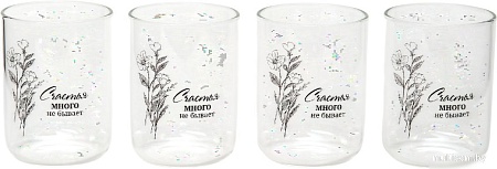 Набор стаканов для воды и напитков Agness Счастье 887-284 (4 шт)