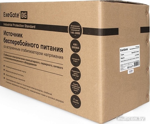 Источник бесперебойного питания ExeGate SpecialPro Smart LLB-3000.LCD.AVR.C13.RJ.USB