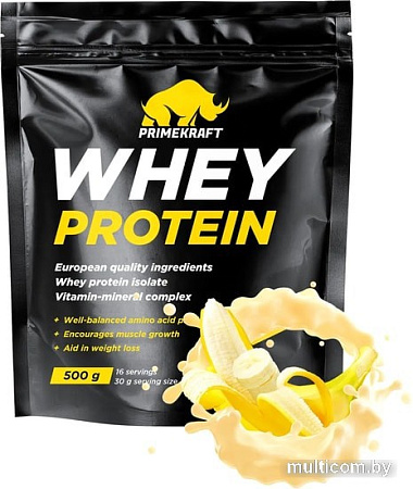 Протеин Prime Kraft Whey Protein с витаминами и минералами (500г, банановый йогурт)