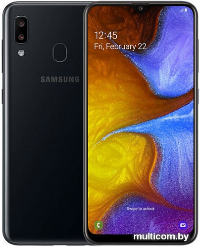 Смартфон Samsung Galaxy A20 3GB/32GB (черный)