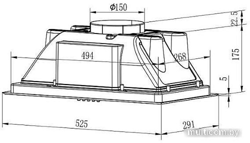 Кухонная вытяжка Evelux Margit 60 X