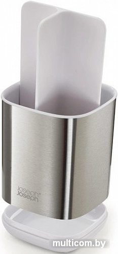 Стакан для зубной щетки и пасты Joseph Joseph EasyStore Steel 70530 (белый/нержавеющая сталь)