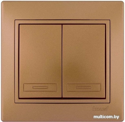 Выключатель Lezard Mira 701-1313-101 (матовое золото)