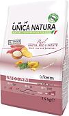 Сухой корм для собак Unica Natura Unico Mini с уткой, рисом и картофелем 7.5 кг
