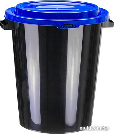 Контейнер для мусора Idea 40 л (черный/синий)