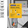 Картонная обложка для переплета OfficeSpace А4 230 г/кв.м 100 шт BC7060 (кожа, черный)
