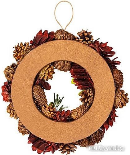 Рождественский венок Elan Gallery Венок Красный бархат Круг 450133