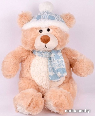 Классическая игрушка Weihai Мишка в шапке с шарфом ST7493