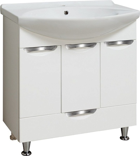 Runo Тумба с умывальником Runo Барселона 75 + Стиль 75 (напольная)