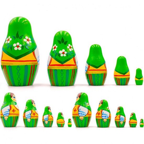 Развивающая игра Брестская Матрешка С числами (набор 5 шт)