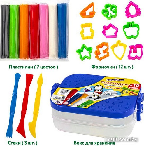 Пластилин Юнландия 105864 (7 цв)