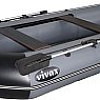 Гребная лодка Vivax К280Т с полом-сланью (без киля, серый/черный)