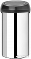 Brabantia Touch Bin 60 л (стальной полированный/черный)