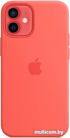 Чехол Apple MagSafe Silicone Case для iPhone 12 mini (розовый цитрус)