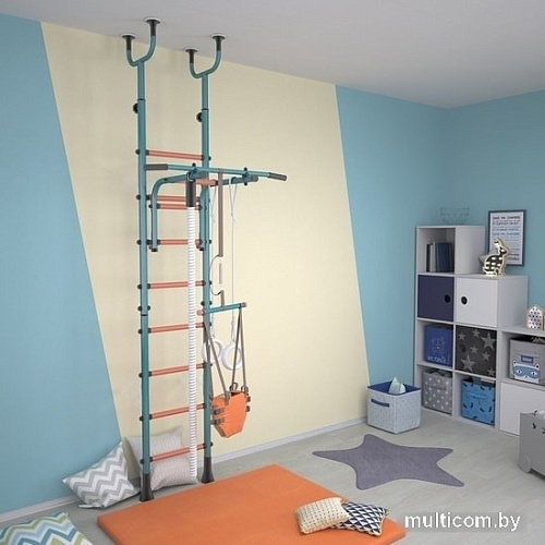 Детский спортивный комплекс Polini Kids Sport Neo враспор (бирюзовый)