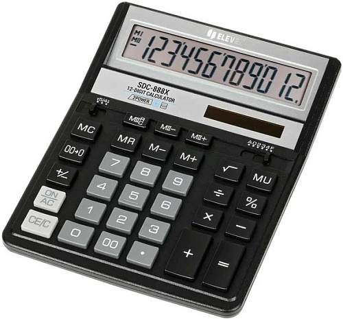 Бухгалтерский калькулятор Eleven SDC-888X-BK (черный)