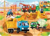 Развивающая игра Puzzle Time Машины на стройке С раскраской 4659724 (34эл)