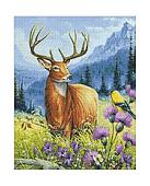 Алмазная мозаика Wizardi Благородный олень 2WD2496