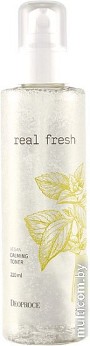 Deoproce Тонер для лица Real Fresh Vegan Calming Toner (210 мл)