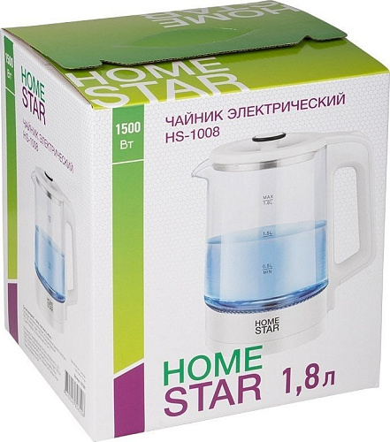 Электрический чайник HomeStar HS-1008 (белый)