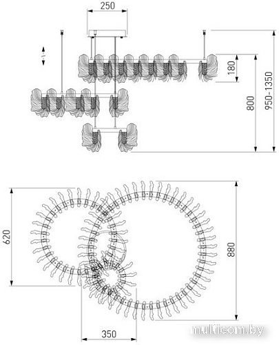 Подвесная люстра Bogate's 90374/3