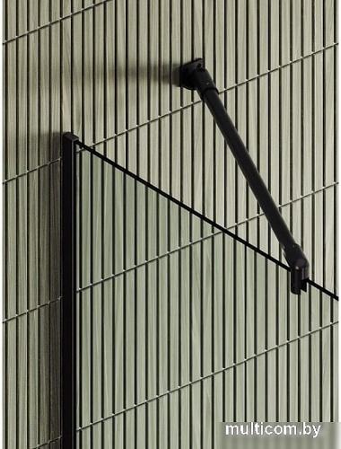 Душевая стенка MaybahGlass 195x89 MGD-732-6у (прозрачное стекло/черный)