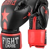 Перчатки для единоборств Fight Empire 4153937 (8 oz, черный/красный)