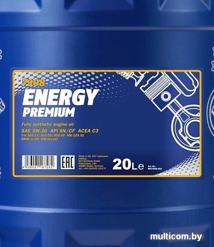 Моторное масло Mannol Energy Premium 5W-30 20л
