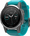 Умные часы Garmin Fenix 5S 42mm (серебристый/бирюзовый) [010-01685-01]