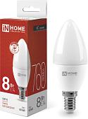Светодиодная лампочка In Home LED-Свеча-VC 8Вт 230В Е14 4000К 760Лм 4690612020433